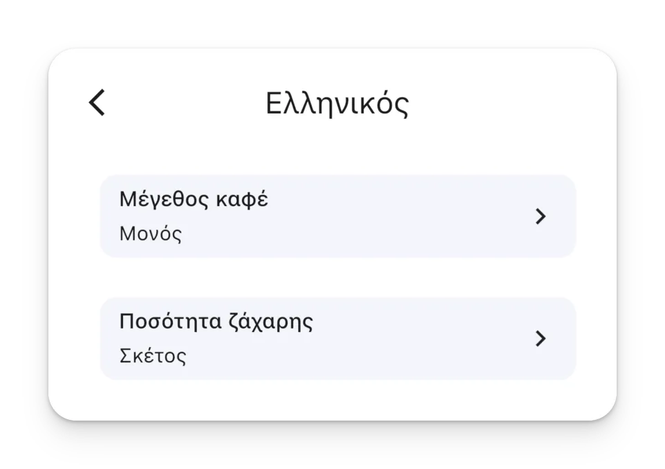 Τροποποίηση Ελληνικού καφέ
